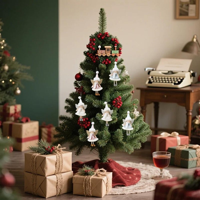 Angel Doll Pendant Tree Hanging Ornaments,Christmas Angels Ornament,Plush Angel Doll Pendant for Christmas Tree Fireplace Living Room Bedroom Decoration - Image 5
